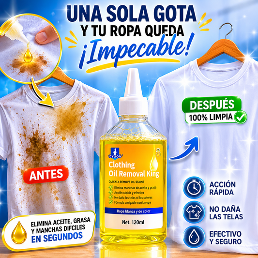 REMOVEDOR DE MANCHAS Y ACEITE PARA ROPA
