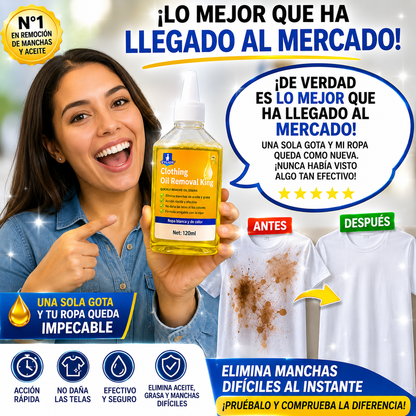 REMOVEDOR DE MANCHAS Y ACEITE PARA ROPA